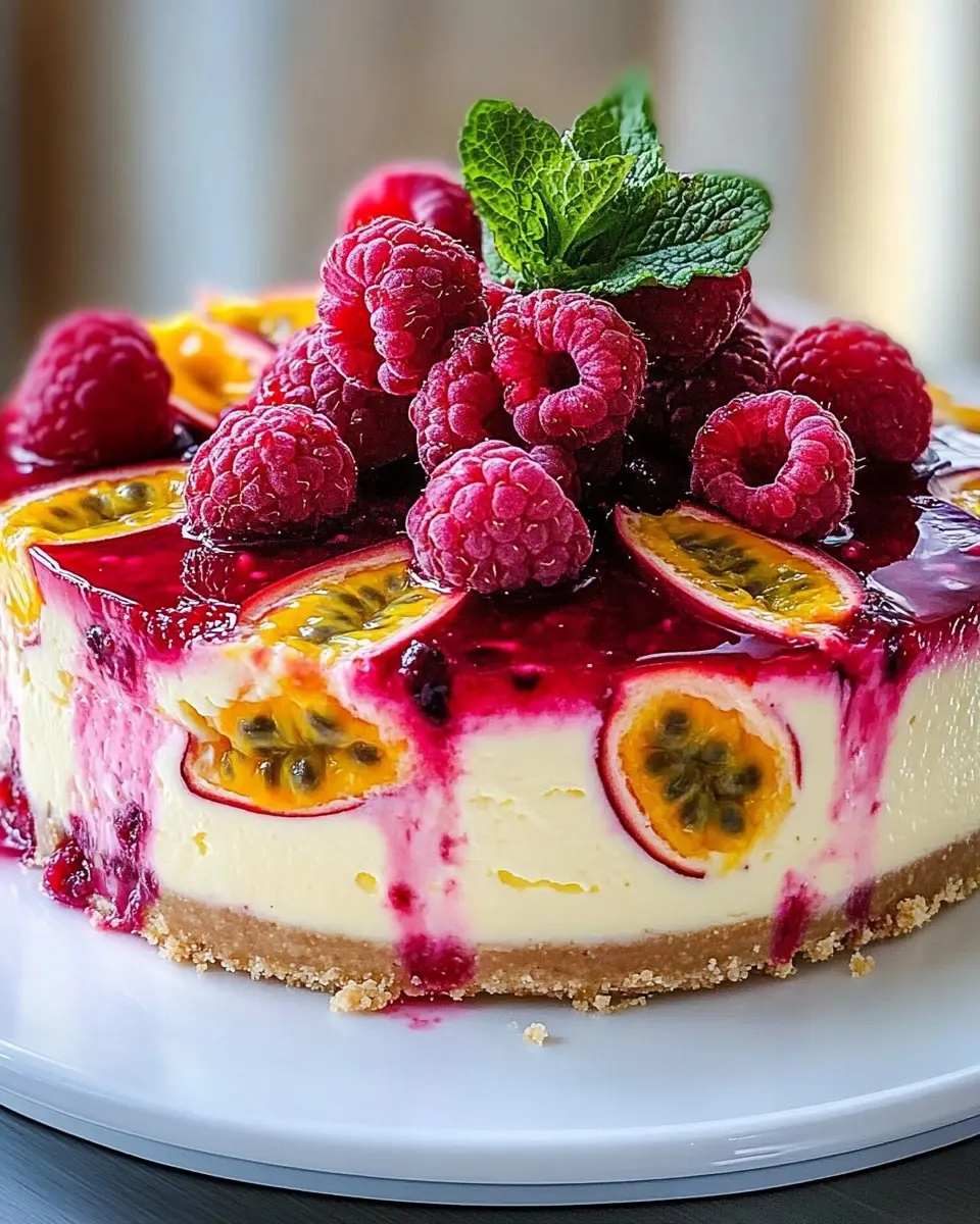 Gebackener Himbeer-Maracuja-Cheesecake: Irresistibly Creamy Delight