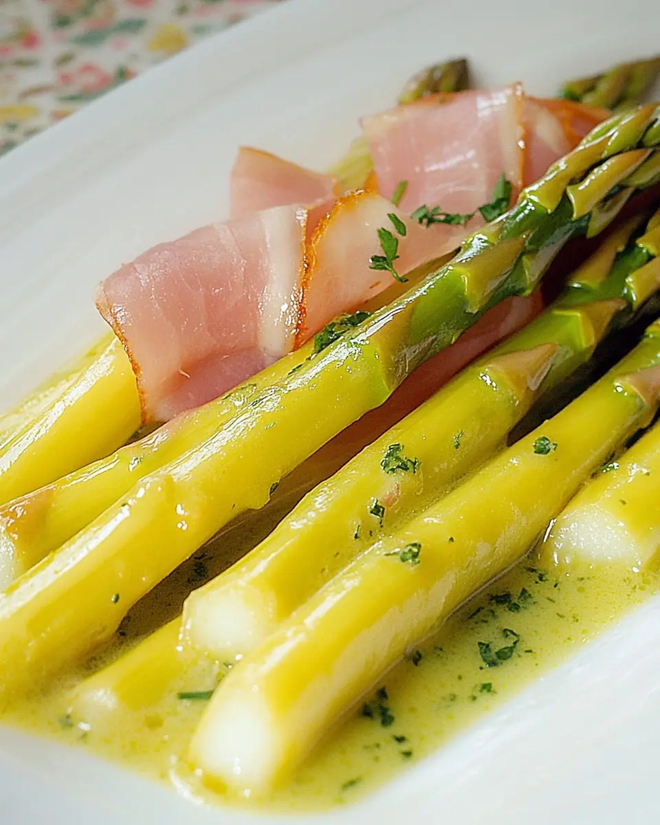 Spargel mit Schinkenstreifen und Kräutersauce: A Delicious Delight