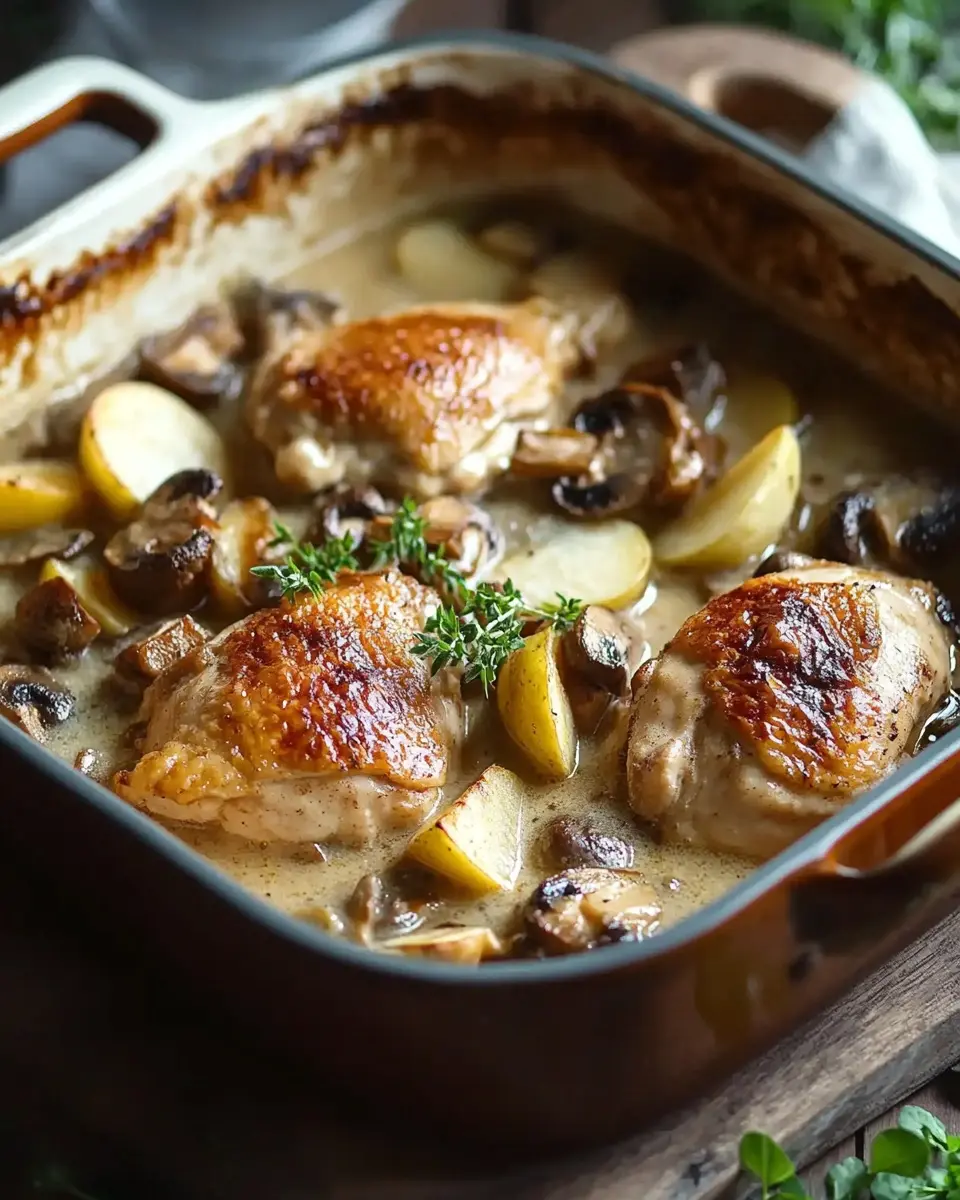 Französischer Hühnerauflauf à la Normande: Delightfully Rich Comfort