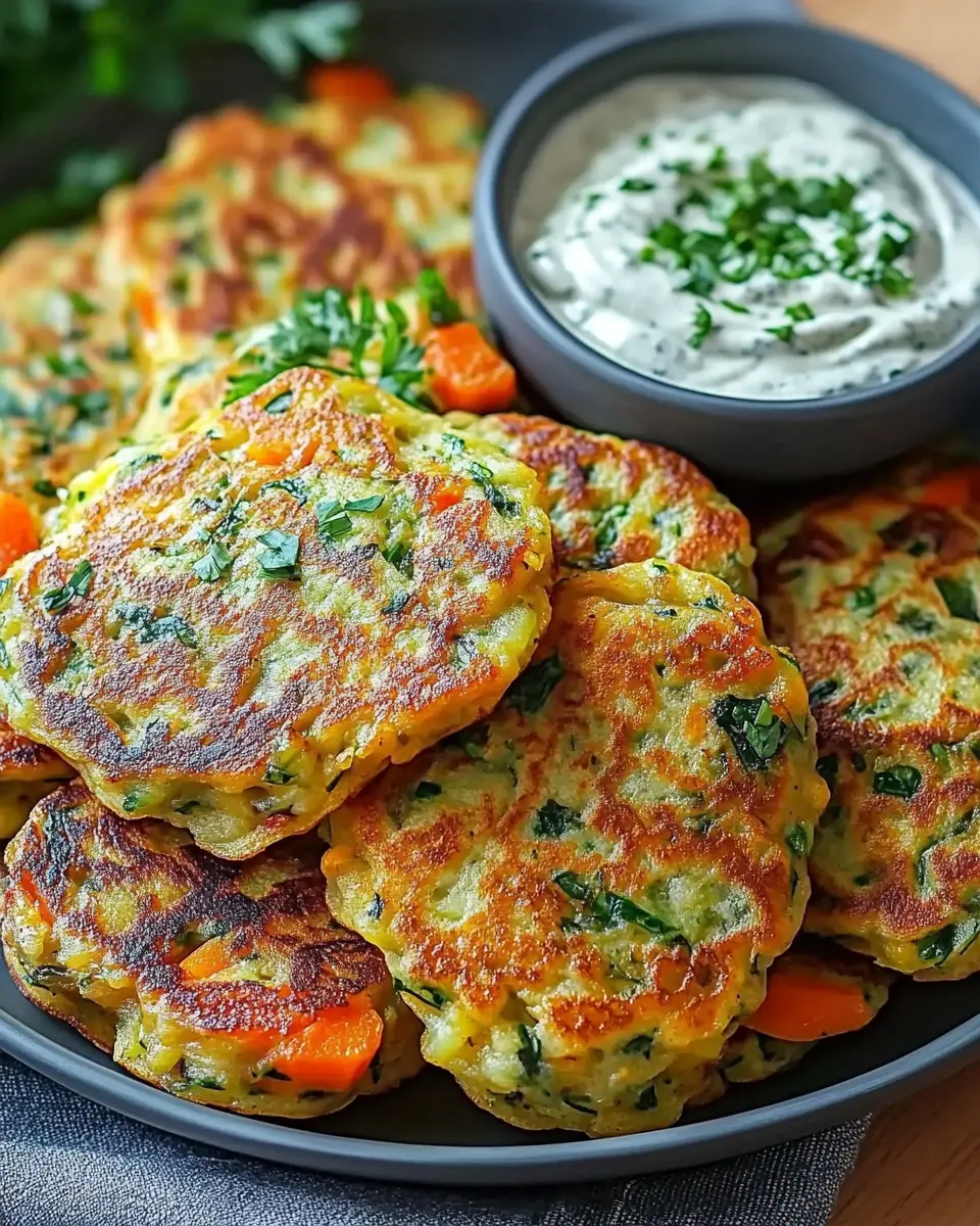 Gemüsepfannkuchen mit Kräuterdip: Irresistibly Fresh & Flavorful! 6 t4jwmvneueqacm0ajv1n