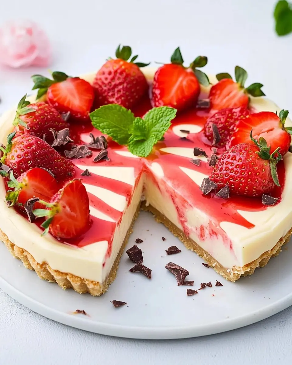 No-Bake Erdbeertorte: Creamy White Chocolate Delight 5 ujgyqozeydhbweszowrb