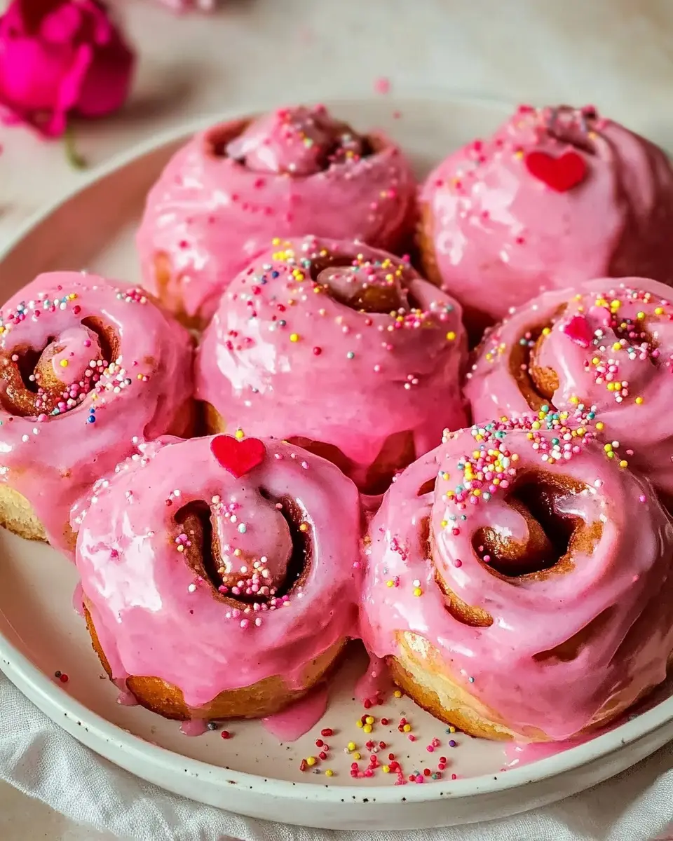 Pink Cinnamon Rolls First Image First Image