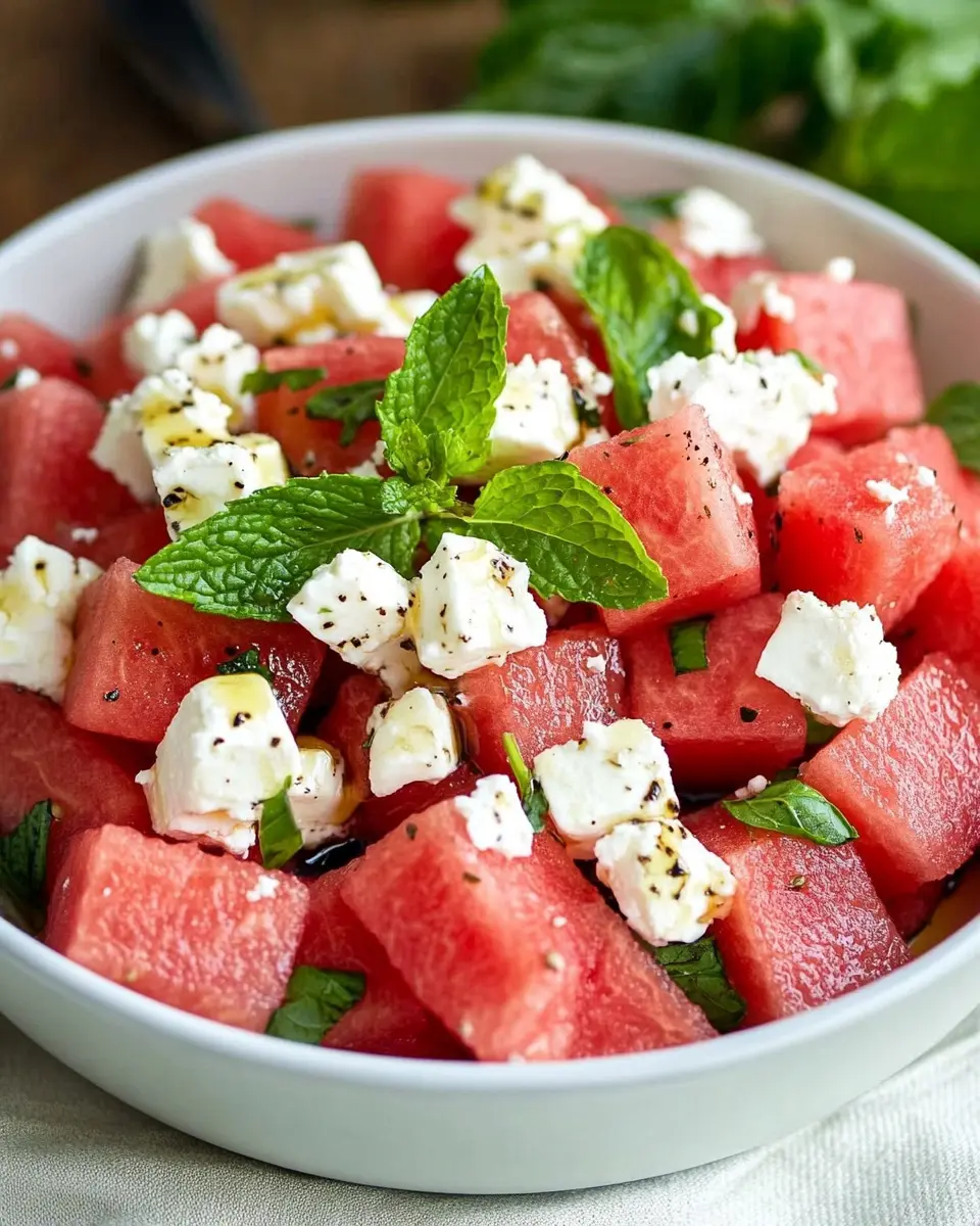 Wassermelonen-Feta-Salat mit Minze: Juicy & Refreshing Delight 6