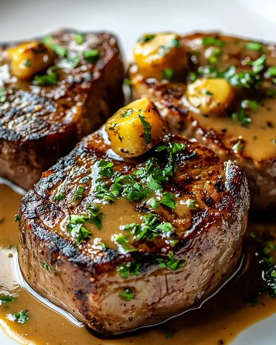 Zarte Rindersteaks in würziger Sauce First Image First Image