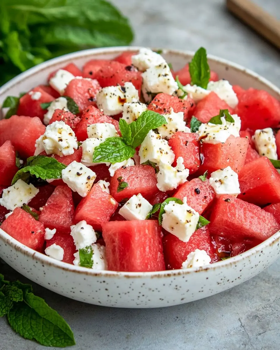 Wassermelonen-Feta-Salat mit Minze: Juicy & Refreshing Delight 7
