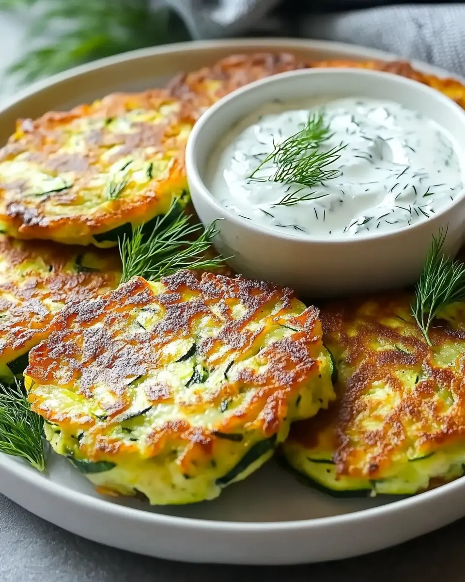 Zucchini-Krapfen mit Knoblauch-Dill-Joghurt-Sauce: Irresistibly Fresh!
