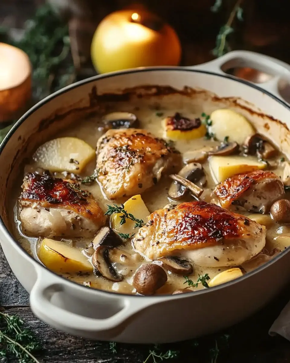 Französischer Hühnerauflauf à la Normande: Delightfully Rich Comfort