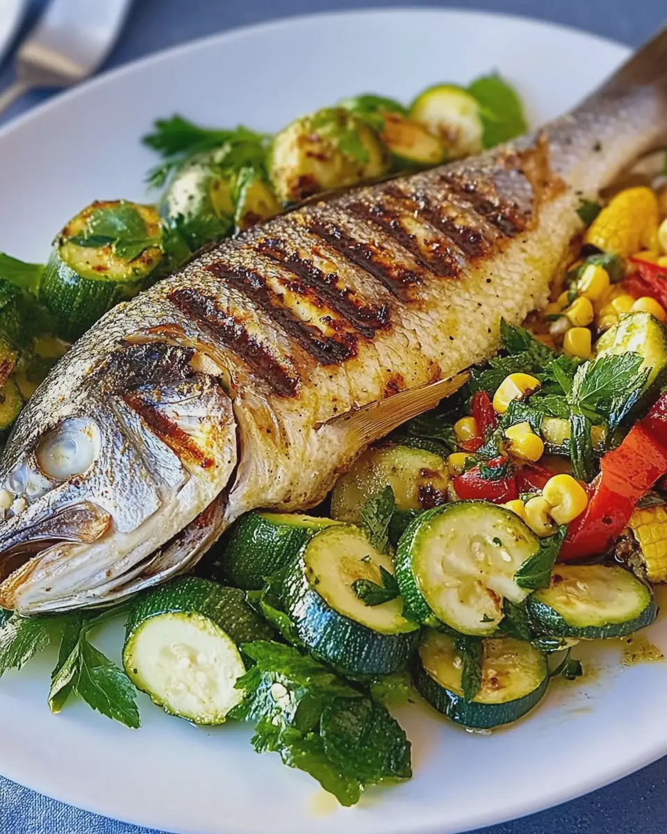 Gegrillte Dorade mit mariniertem Gemüse: A Juicy Delight! 6