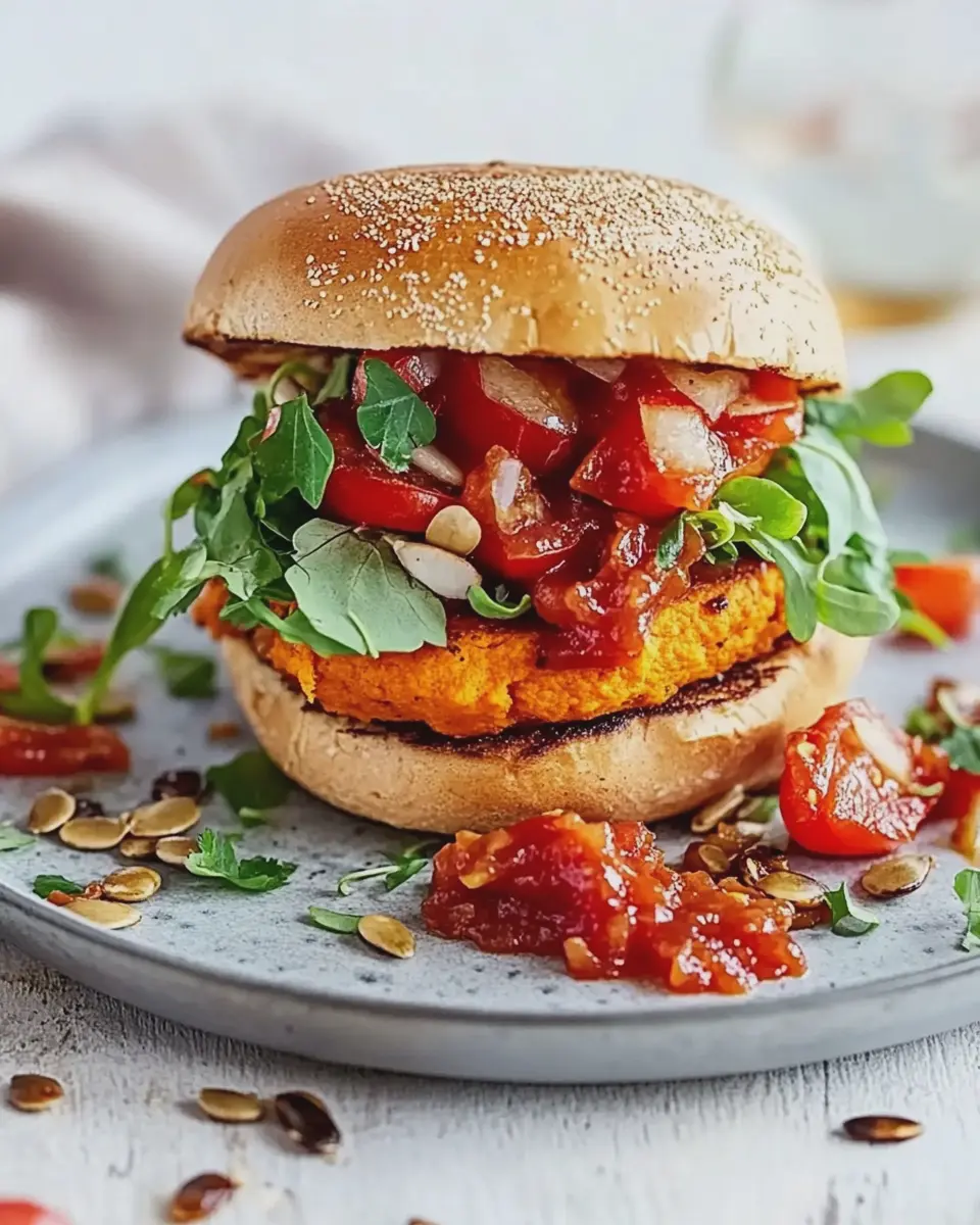 Spicy Pumpkin-Burger: Indulge in Bold Flavors with Tomato Chutney
