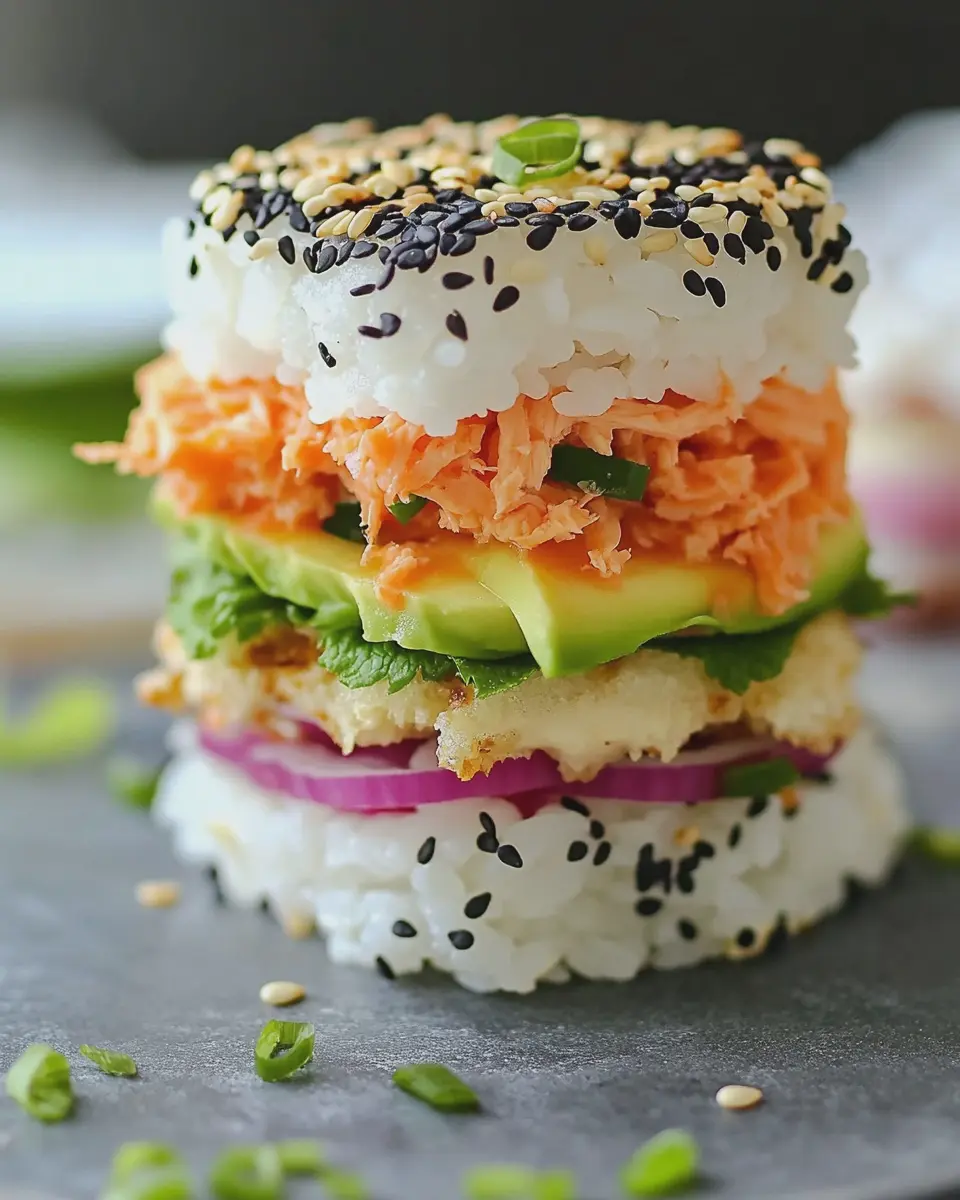 Sushi Burger mit Pulled Surimi: Irresistibly Spicy & Fun!