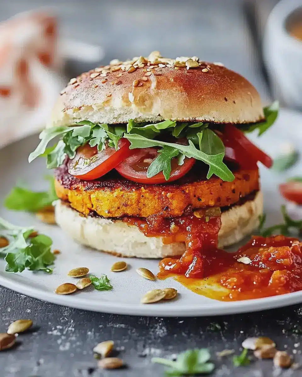 Spicy Pumpkin-Burger: Indulge in Bold Flavors with Tomato Chutney