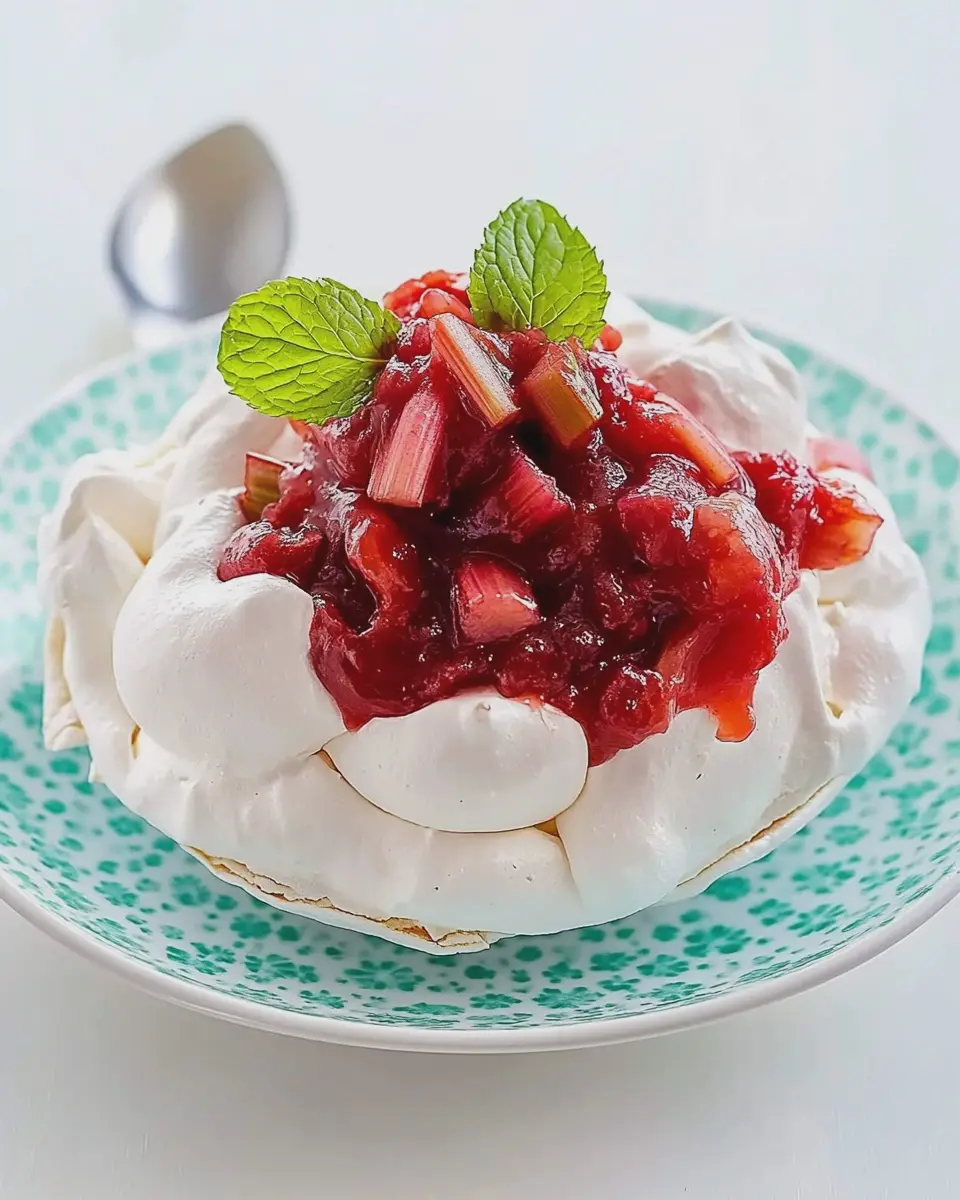 Pavlova mit Rhabarberkompott: Indulge in Heavenly Flavors 6