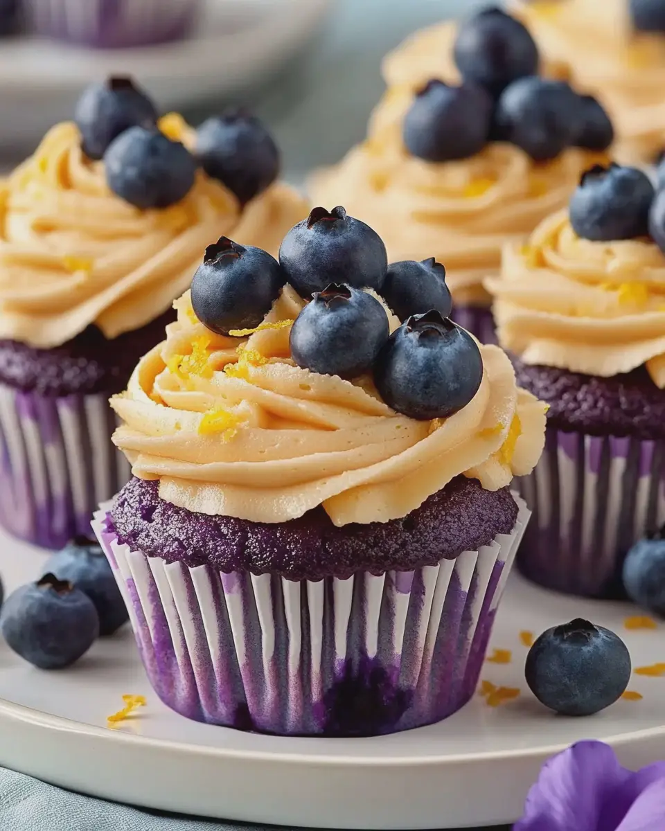 Blaubeer-Cupcakes mit Orangen-Frosting: Irresistibly Zesty Bliss