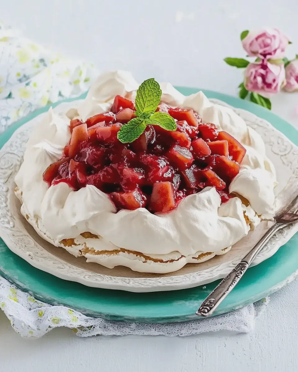 Pavlova mit Rhabarberkompott: Indulge in Heavenly Flavors 7