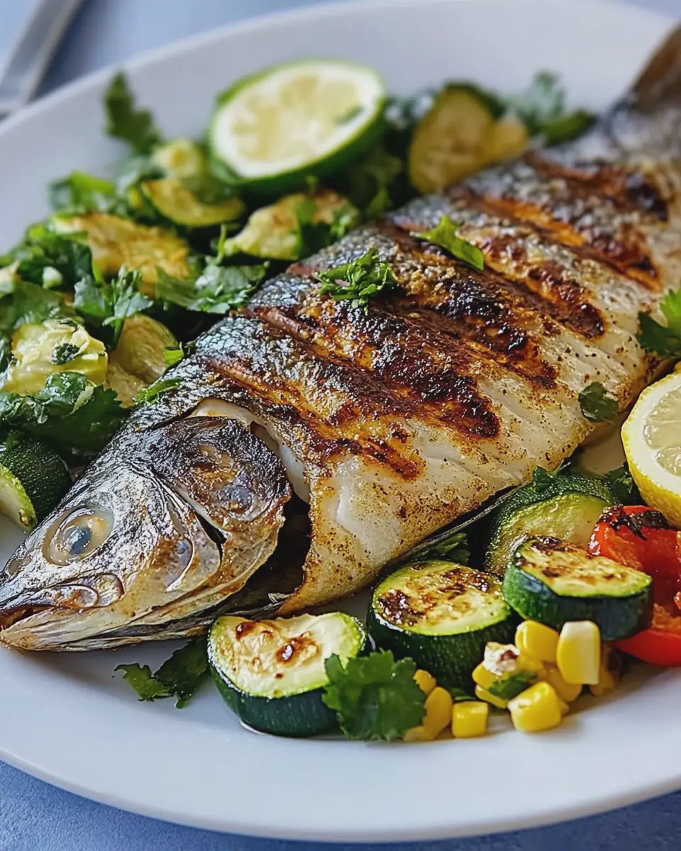 Gegrillte Dorade mit mariniertem Gemüse: A Juicy Delight! 5 wldlgooywuibmhl4n9u2