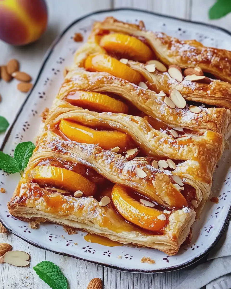 Blätterteig-Nektarinenstreifen mit Mandelkrokant: Irresistibly Sweet!