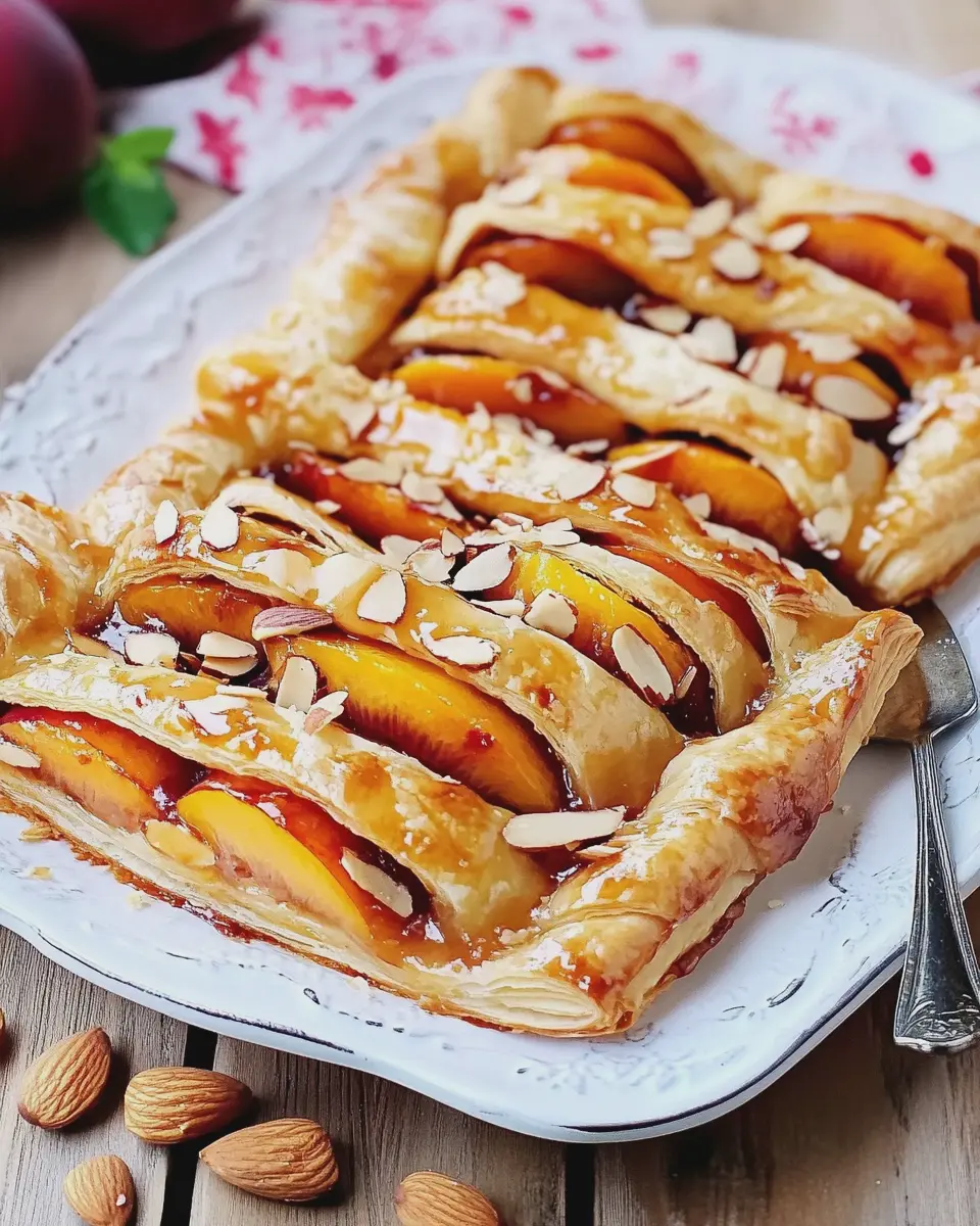 Blätterteig-Nektarinenstreifen mit Mandelkrokant: Irresistibly Sweet!